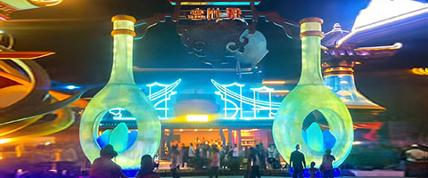 夜游發(fā)光雕塑