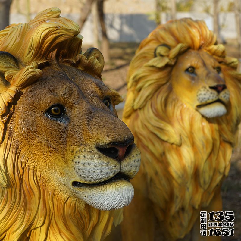 戶外景區(qū)大型仿真動物玻璃鋼獅子雕塑 戶外景區(qū)大型仿真動物玻璃鋼獅子雕塑