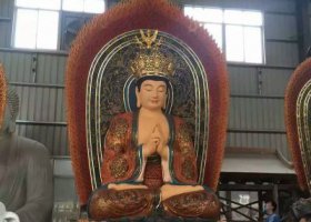 景區(qū)寺廟大型玻璃鋼佛像三圣雕塑