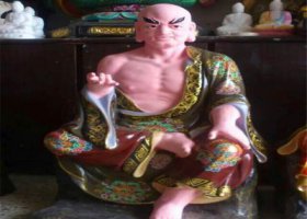 玻璃鋼彩繪寺廟景區菩薩十八羅漢雕塑