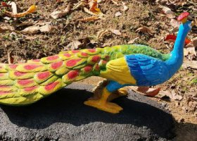 公園仿真動物孔雀雕塑