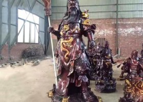 玻璃鋼仿銅創(chuàng)意寺廟景區(qū)供奉佛像景觀關(guān)公雕塑