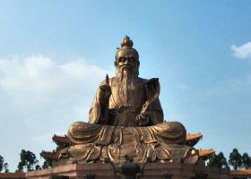 廣場景區大型玻璃鋼仿銅老子雕塑