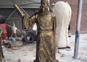 校園景區玻璃鋼仿銅唐代詩人李白雕塑
