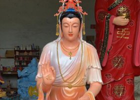 寺廟玻璃鋼彩繪大型觀音菩薩雕塑