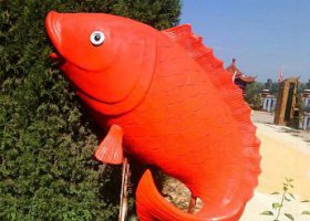戶外公園玻璃鋼仿真鯉魚雕塑