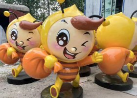 景區公園仿真背包玻璃鋼卡通蜜蜂雕塑