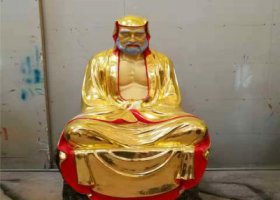 玻璃鋼彩繪景區寺廟供奉十八羅漢雕塑