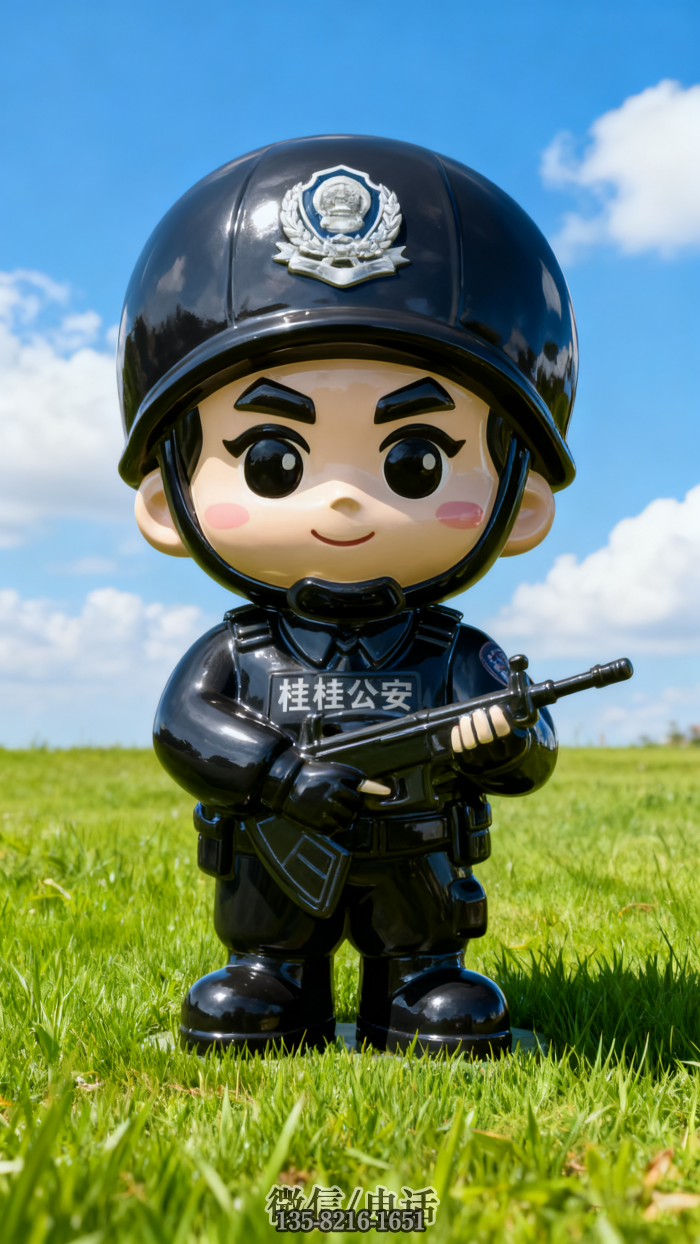 特警雕塑實拍圖
