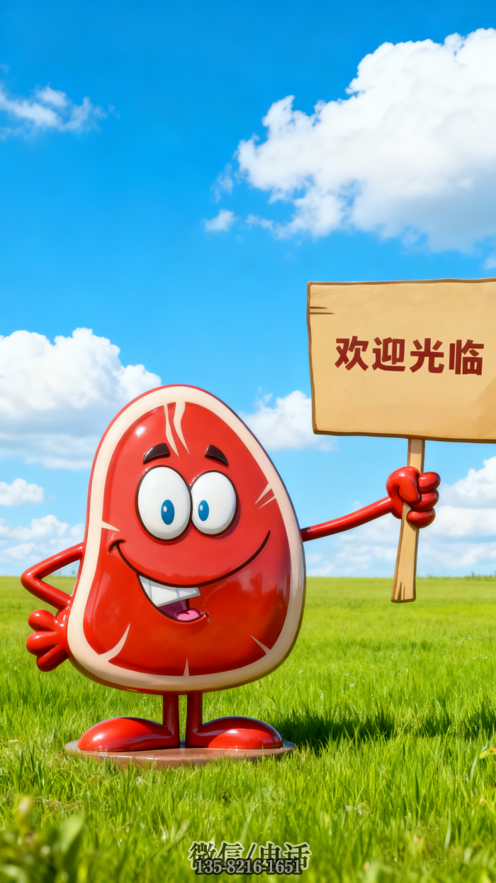 牛排雕塑實拍圖