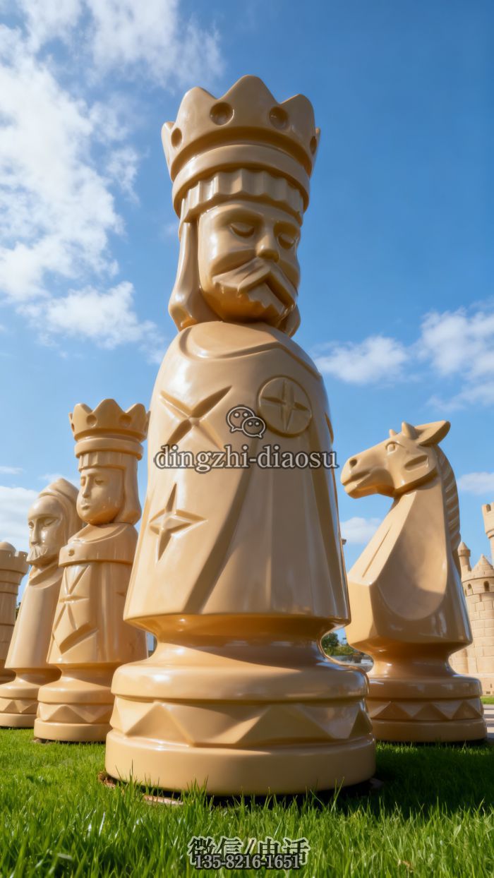 下棋雕塑